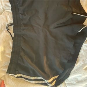 black athletic shorts